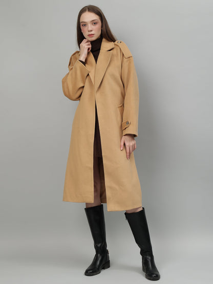 Gaiia Solid Colour Single Breasted Coat