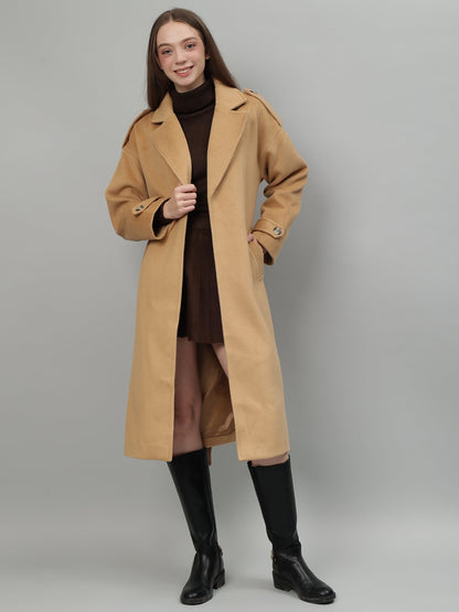 Gaiia Solid Colour Single Breasted Coat