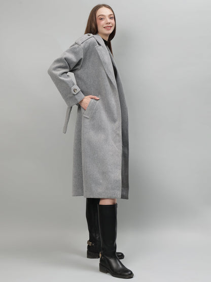 Gaiia Solid Colour Single Breasted Coat