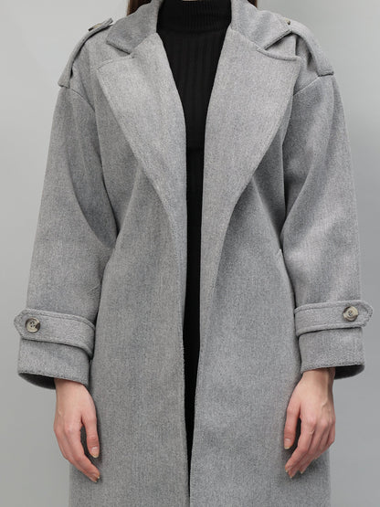 Gaiia Solid Colour Single Breasted Coat