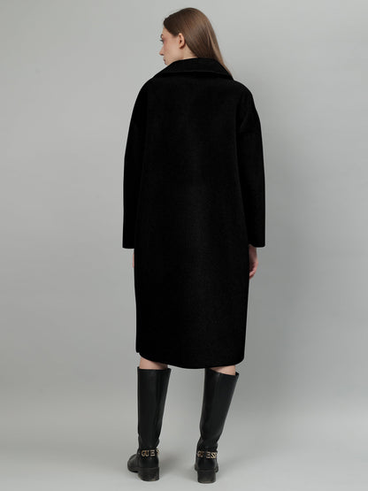 Gaiia Solid Colour Plush Woolen Coat