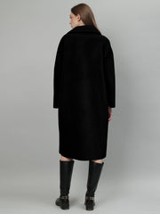 Gaiia Solid Colour Plush Woolen Coat