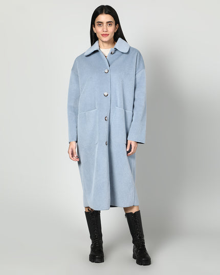 Solid Colour Plush Woolen Coat