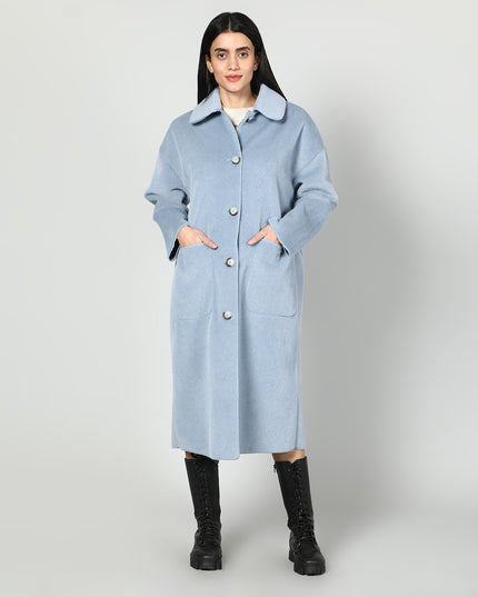 Solid Colour Plush Woolen Coat