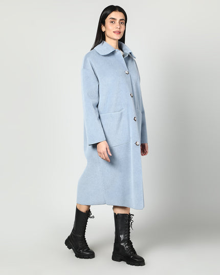 Solid Colour Plush Woolen Coat