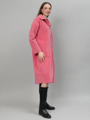 Gaiia Solid Colour Plush Woolen Coat