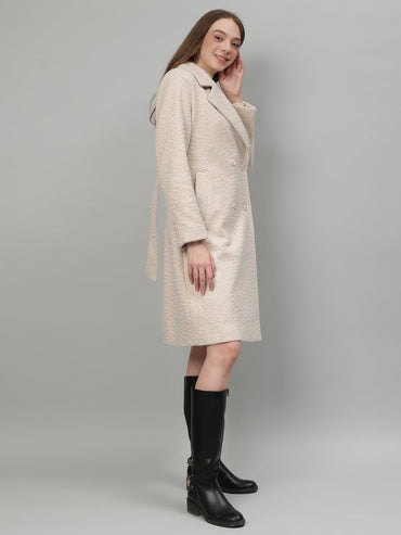 Gaiia Tie Belt Twill Winter Coat