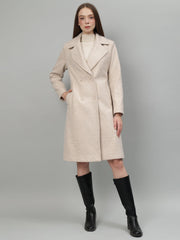 Gaiia Tie Belt Twill Winter Coat
