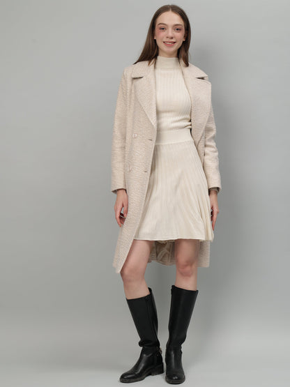 Gaiia Tie Belt Twill Winter Coat