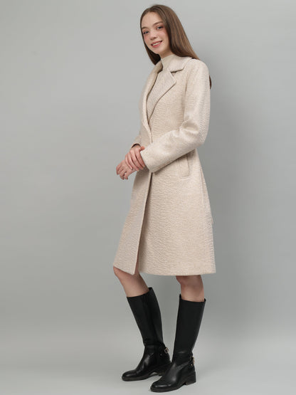 Gaiia Tie Belt Twill Winter Coat
