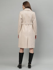 Gaiia Tie Belt Twill Winter Coat