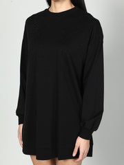Women Embellished Full Sleeves Sweatshirt