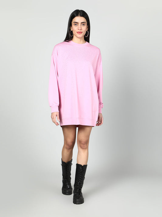 Gaiia Women Embellished Full Sleeves Sweatshirt