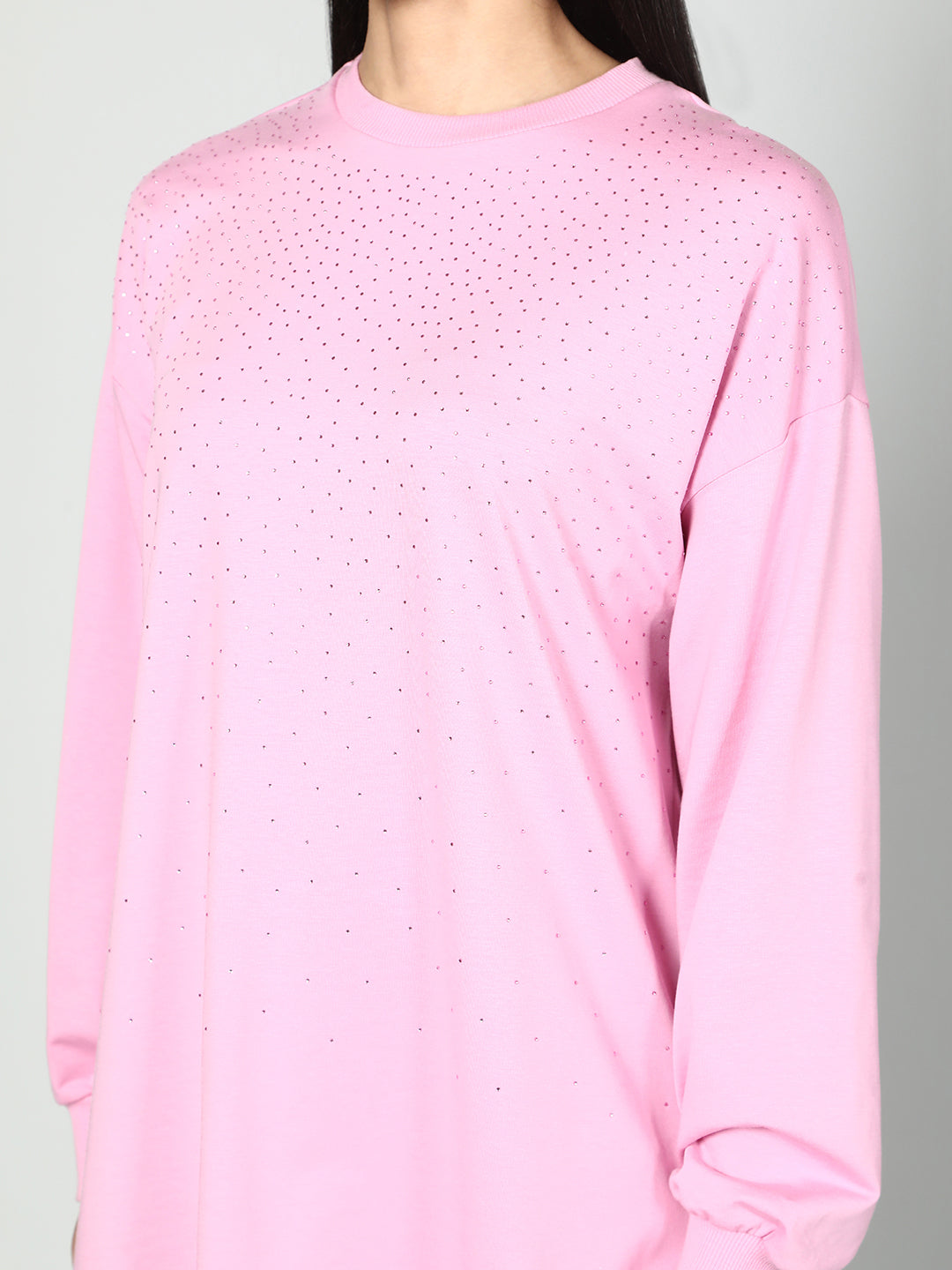 Gaiia Women Embellished Full Sleeves Sweatshirt