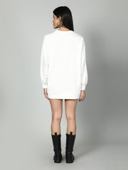 Women Embellished Full Sleeves Sweatshirt