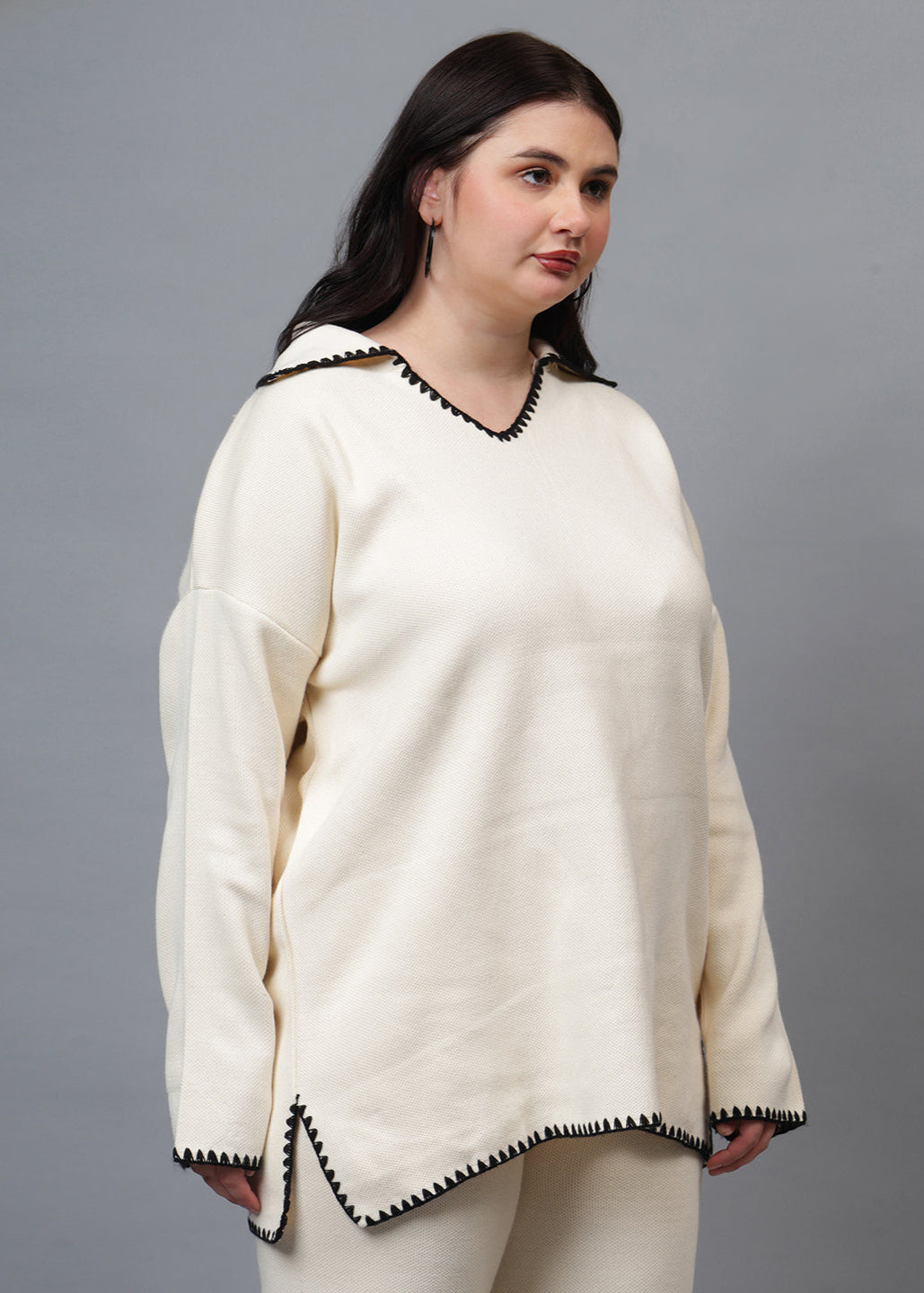 Gaiia Fall Winter Collared Neck Co-Ord Set