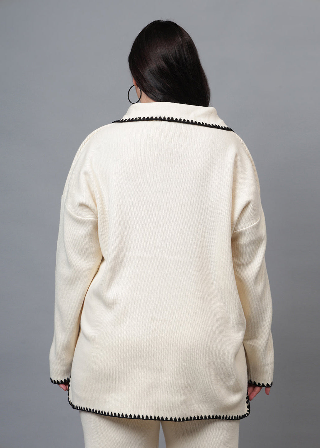 Gaiia Fall Winter Collared Neck Co-Ord Set