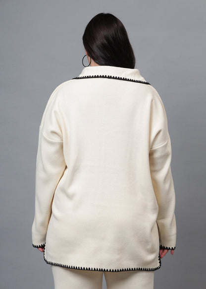 Gaiia Fall Winter Collared Neck Co-Ord Set