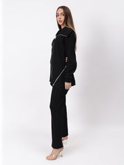 Gaiia Full Sleeves Solid Zipper Co-Ord Set