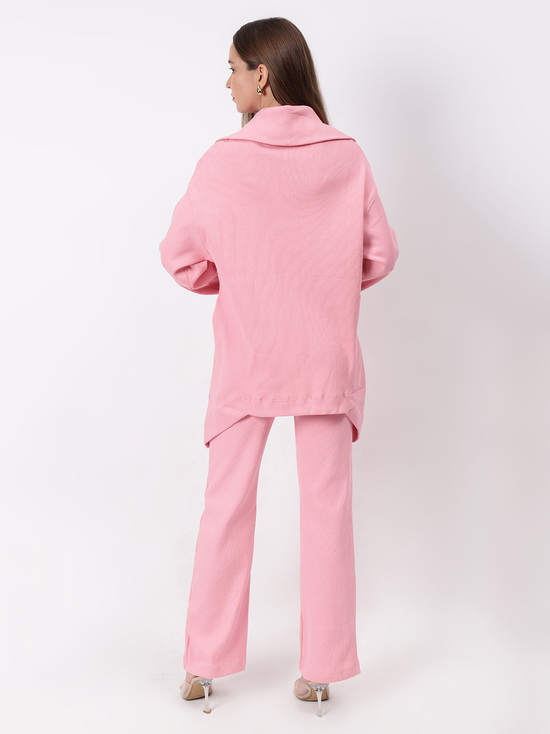 Gaiia Full Sleeves Solid Zipper Co-Ord Set