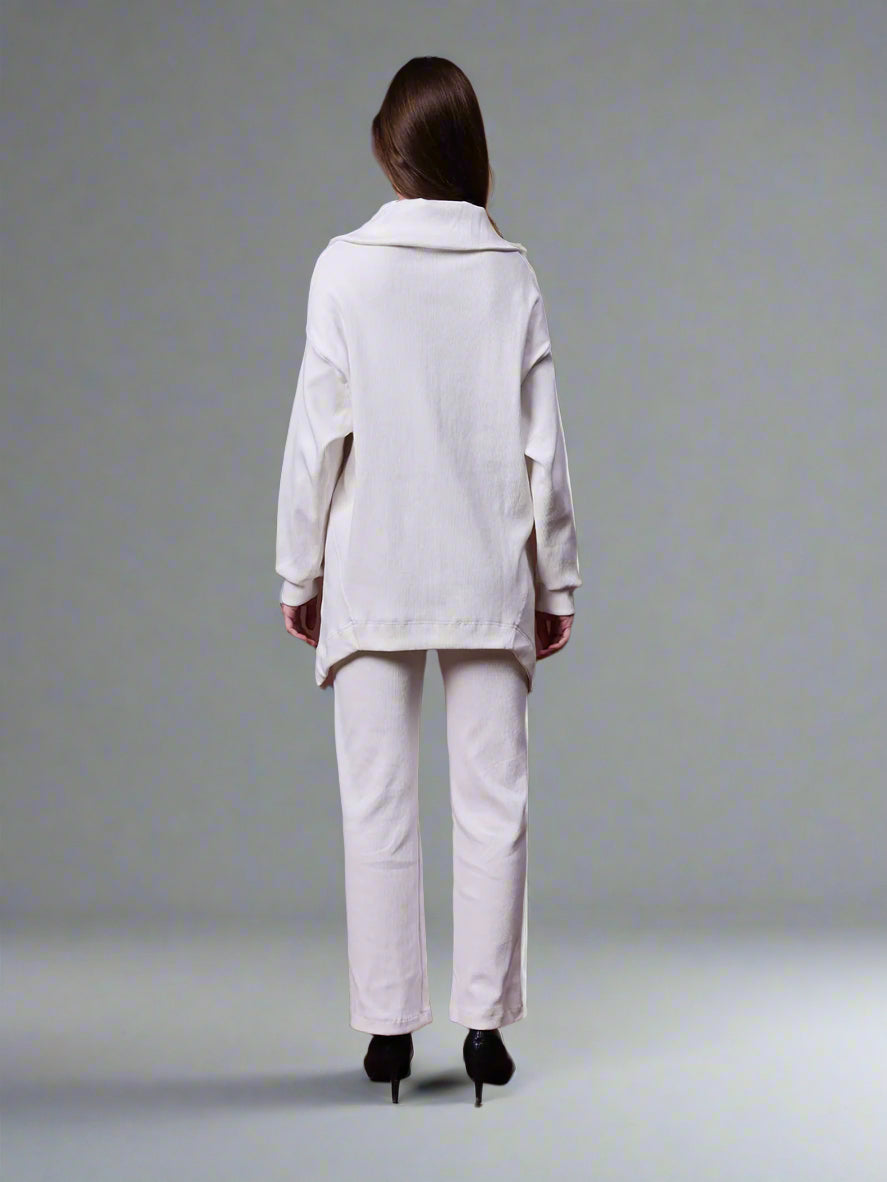 Gaiia Full Sleeves Solid Zipper Co-Ord Set