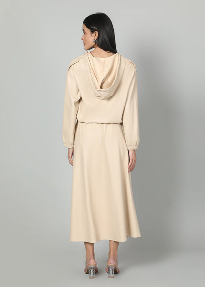 Gaiia Faux Leather Skirt Co-Ord Set - Brown