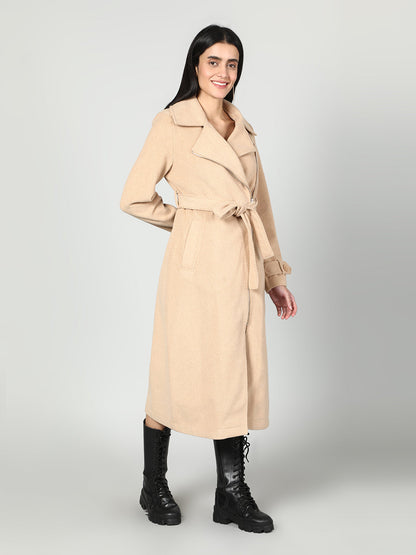 Gaiia Single Breasted Solid Colour Zipper Coat