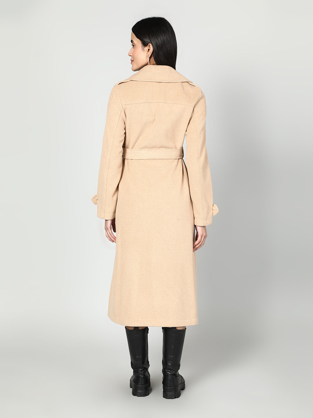 Gaiia Single Breasted Solid Colour Zipper Coat