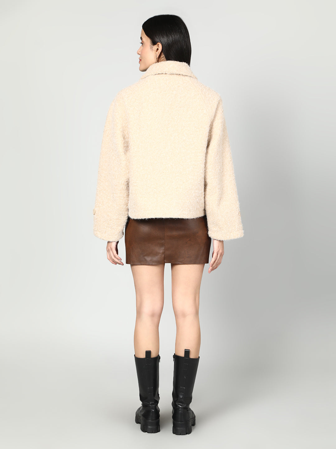 Gaiia Women Woolen Fluffy Jacket