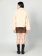 Gaiia Women Woolen Fluffy Jacket