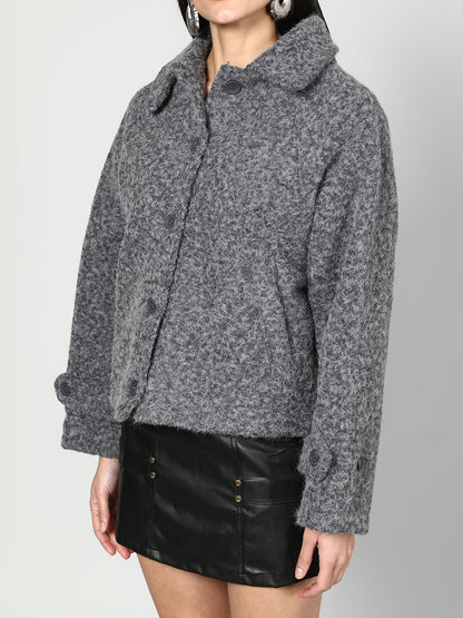 Gaiia Women Woolen Fluffy Jacket