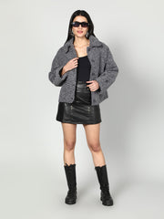 Women Woolen Fluffy Jacket