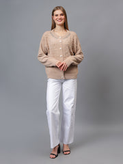 Gaiia Pearl Studded Cardigan