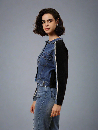 Gaiia Angora Denim Shacket