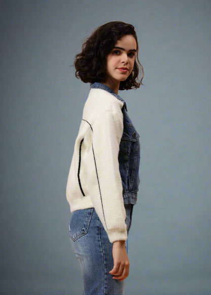 Gaiia Angora Denim Shacket