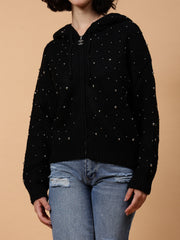 Gaiia Women Winter Embellished Hoodie