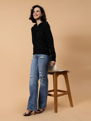 Gaiia Women Winter Embellished Hoodie