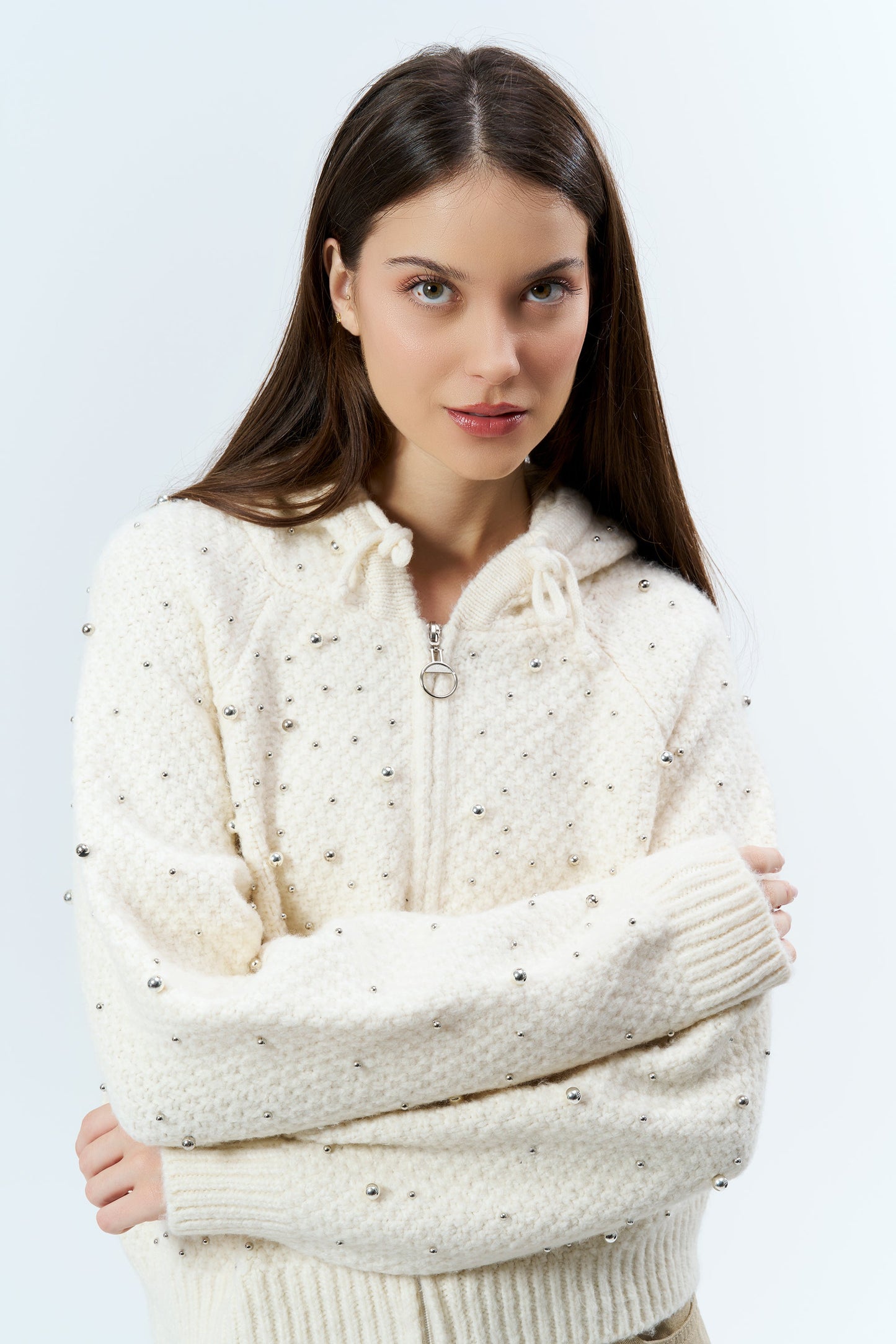 Gaiia Women Winter Embellished Hoodie