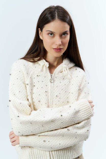 Gaiia Women Winter Embellished Hoodie