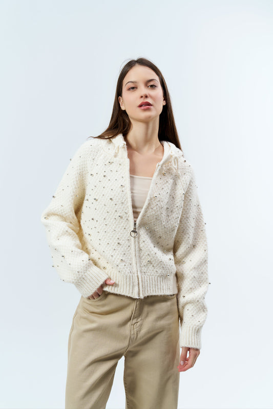 Gaiia Women Winter Embellished Hoodie