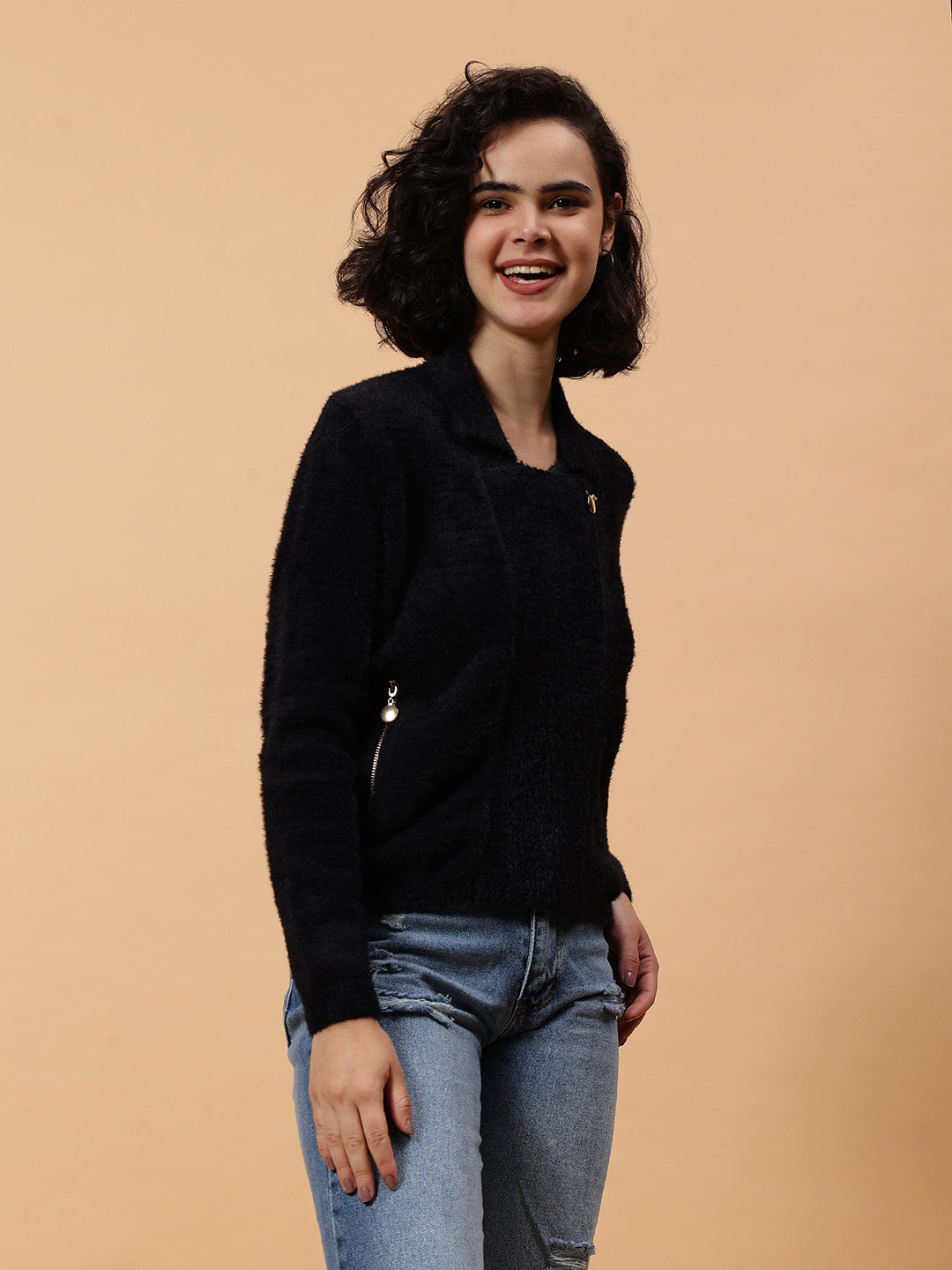 Gaiia Women Stylish Winter Warm Fur Jacket