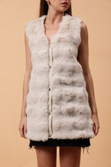 Sleeveless Soft Fluffy Faux Fur Jacket