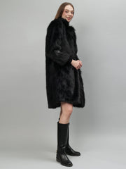Gaiia Women Soft Fluffy Faux Fur Long Jacket