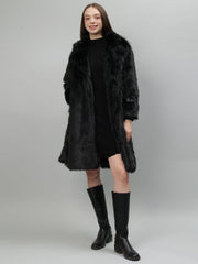 Gaiia Women Soft Fluffy Faux Fur Long Jacket