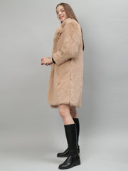 Gaiia Women Soft Fluffy Faux Fur Long Jacket