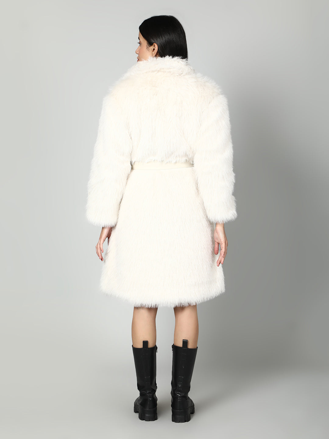 Gaiia Women Soft Fluffy Faux Fur Long Jacket