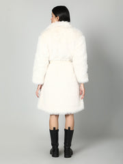 Gaiia Women Soft Fluffy Faux Fur Long Jacket