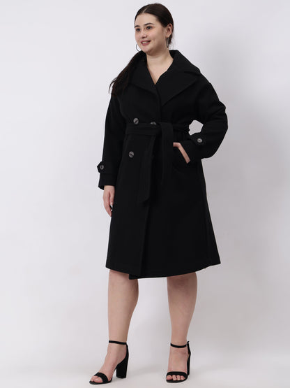 Gaiia Women Woolen Winter Double Breasted Coat