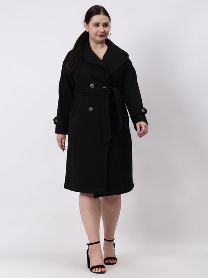 Gaiia Women Woolen Winter Double Breasted Coat