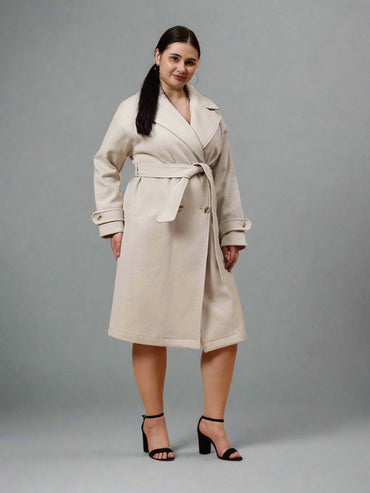 Gaiia Women Woolen Winter Double Breasted Coat